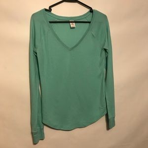 3/$25 Pink sleepwear top Henley style size medium